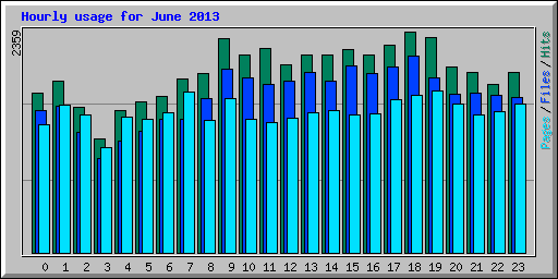 Hourly usage for June 2013
