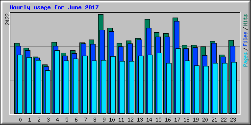 Hourly usage for June 2017