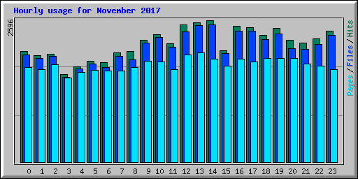 Hourly usage for November 2017