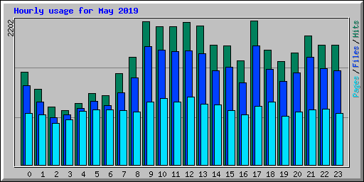 Hourly usage for May 2019