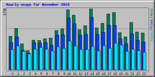 Hourly usage for November 2019
