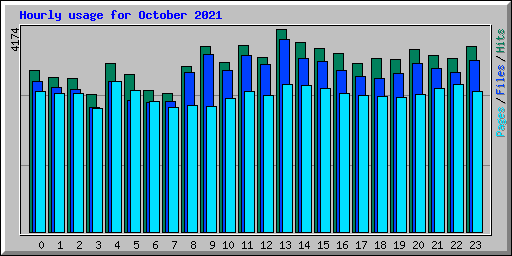Hourly usage for October 2021