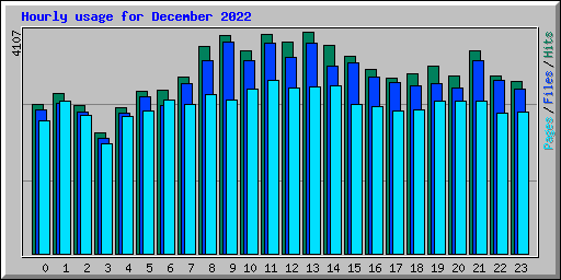 Hourly usage for December 2022